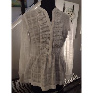 Anthropologie Maeve white blouse size 0